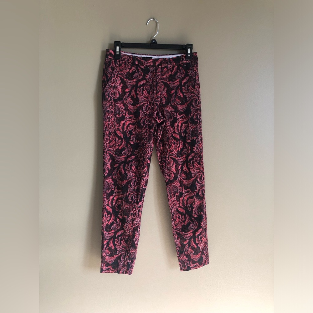H&M Women Red Floral pants Size 4